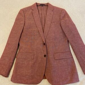 J. Crew Ludlow Slim Fit Unstructured Cotton Blazer in Salmon Pink - Size 38R